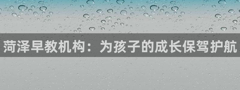 天顺娱乐泻675138：菏泽早教机构：为孩子的成长保驾护航