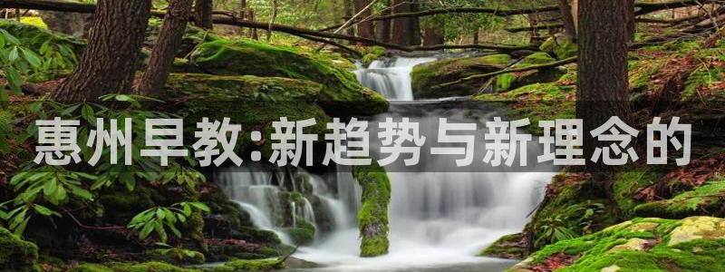 天顺娱乐谜 66 6:惠州早教:新趋势与新理念的