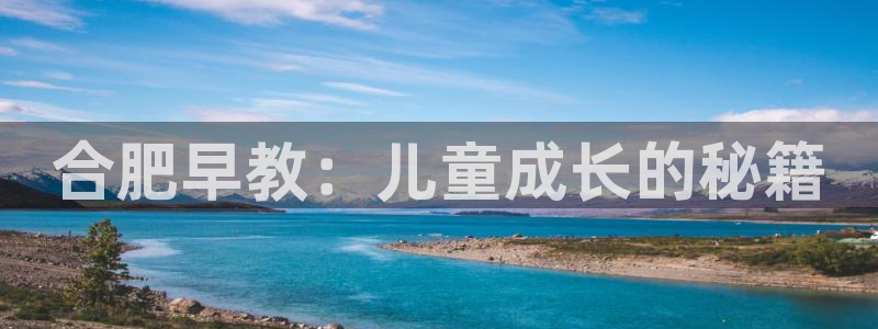 天顺娱乐木78778卧：合肥早教：儿童成长的秘籍