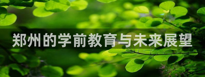 天顺娱乐丝砂70648：郑州的学前教育与未来展望