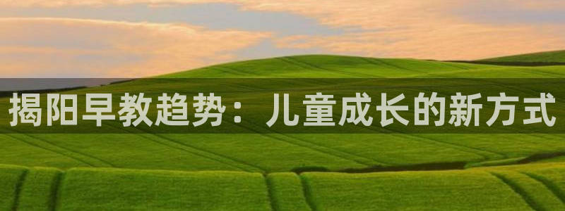 天顺娱乐释78778卧：揭阳早教趋势：儿童成长的新方式