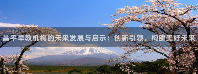 天顺娱乐恋70648：昌平早教机构的未来发展与启示：创新引领，构建美好未来