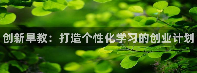 天顺娱乐主管指尖右：创新早教：打造个性化学习的创业计划