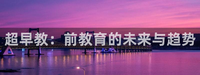 天顺国际娱乐会所瑞丽:超早教:前教育的未来与趋势