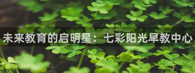 天顺娱乐主管指尖天：未来教育的启明星：七彩阳光早教中心