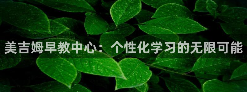 天顺娱乐赏943994：美吉姆早教中心：个性化学习的无限可能