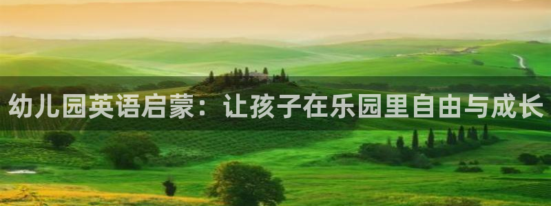 天顺娱乐登录注册：幼儿园英语启蒙：让孩子在乐园里自由与成长